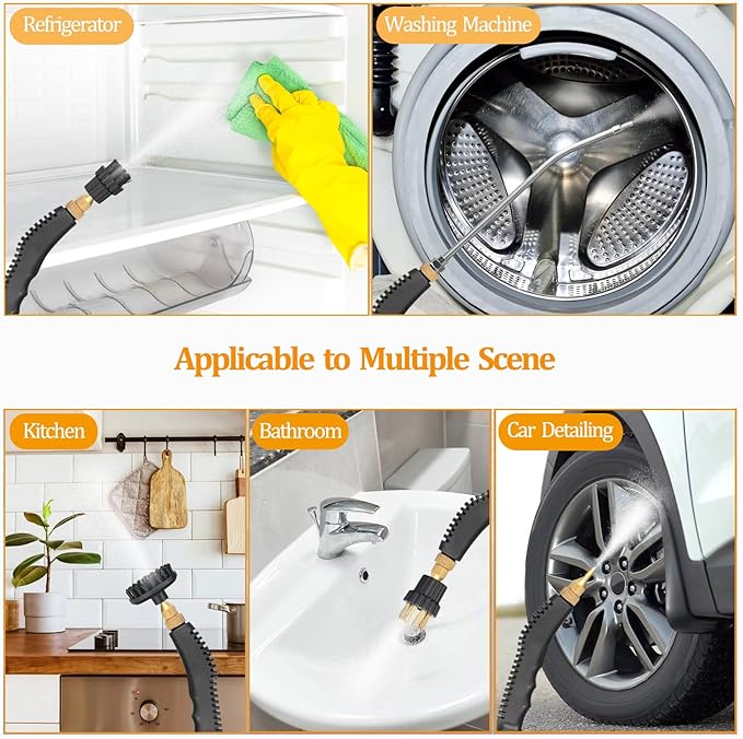 Steam Cleaner, 2500W High Pressure Handheld Steam Cleaner for Home, Portable Steamer for Cleaning, High Heat Steamer for Car, Upholstery, Kitchen, Bathroom
