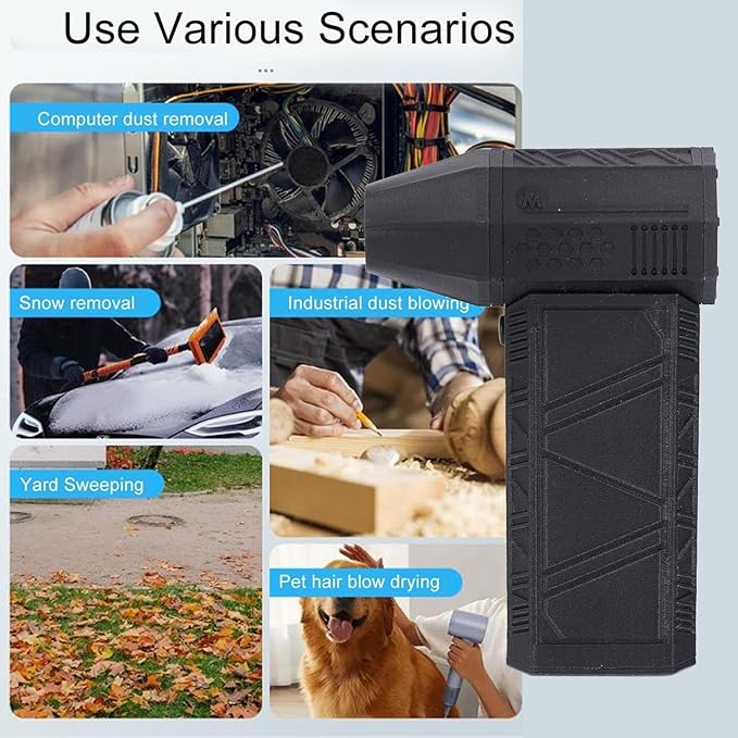 ZJchao 130000RPM Portable Electric Air Duster for Keyboard PC Car Home Office, Compressed Air Duster with Adjustable Speed Settings and Long Lasting Battery