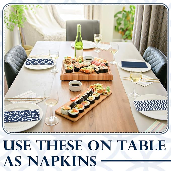 72 Pcs Japanese Reusable Cleaning Cloths Washable Cotton Kitchen Dish Towels for Home Paperless Reusable Cloth Cotton Napkins for Kitchen Bathroom Decoration, 9.84 x 11.81 Inches