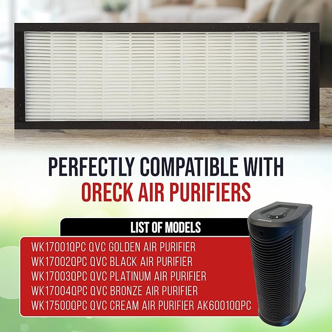 MP Maresh Products WK17001QPC HEPA Filter Replacement for Oreck V35729 Air Purifier - For Dust, and Particles, Premium HEPA Filter, Durable Design, Easy to Install - White 1-Pack