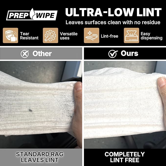 Lint Free Cleaning Towels, Heavy Duty Cleaning Cloths, Lint Free Wipes, Cleaning Cloths for House & Industrial Use, Disposable Cleaning Rags, Pack of 100 Sheets 9" x 17" (White) 26020