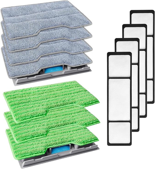 KEEPOW Reusable Mop Pads Refills, Mop Replacement Pads Compatible with Mop VM252 VM200 VC205 VM250 /QM250 VM190 VM200P12, Hardwood Floor Mop Pad with Upgraded Dirt Chamber