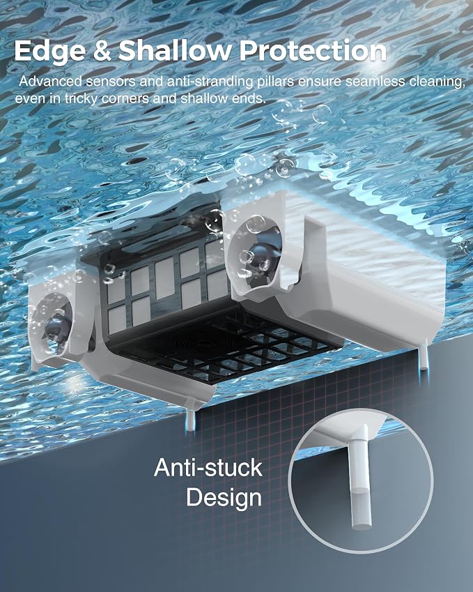 T2B Solar Pool Skimmer Robot via App & Remote Control, 2026 Upgraded Automatic Robotic Pool Surface Cleaner with 24/7 Cleaning, Dual Charging, Auto-Dock & Smart Nav, Inground & Above-Ground Pools