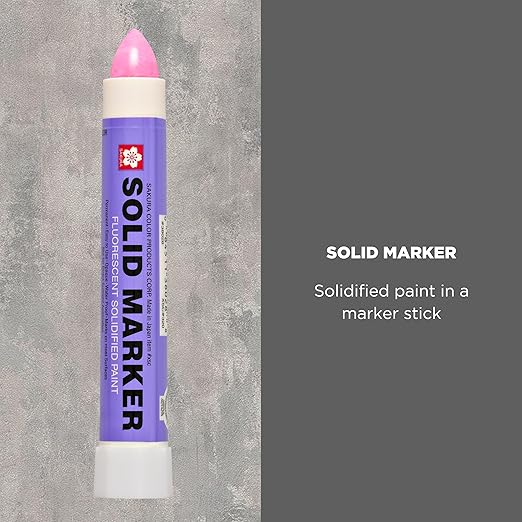 Sakura Solid Paint Markers - Permanent Marker Pens - Window, Wood & Glass Marker - Fluorescent Pink Paint - 12 Pack