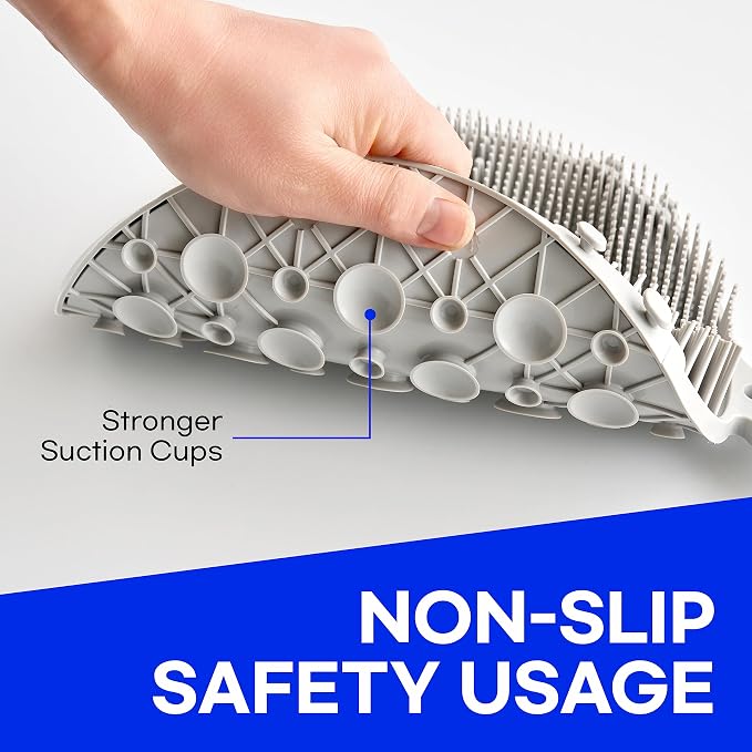 Larger Foot Scrubber - Foot Cleaner&Massager with Non-Slip Suction Cups for Use in the Shower