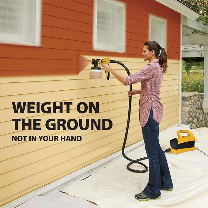Wagner SprayTech 0529090 FLEXiO 4000 Stationary HVLP Paint and Stain Sprayer, Sprays Most Unthinned Latex, Includes Two Nozzles, iSpray Nozzle and Detail Finish Nozzle