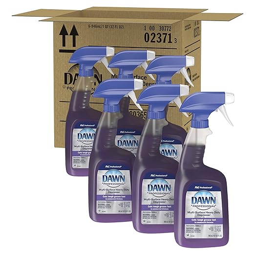 Dawn Professional Multi-Surface Heavy Duty Degreaser Spray, 32 fl oz (Case of 6), Ready to Use for Kitchen, Restaurants, Foodservice, and More & Stardrops - The Pink Stuff