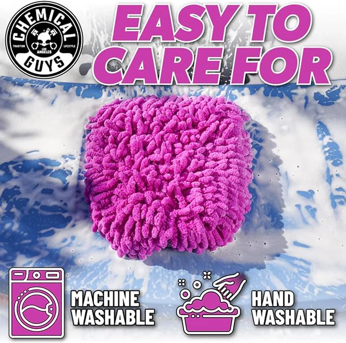 Chemical Guys Big Noodle Supersized Wash Mitt for Car Washing, Ultra-Soft Microfiber Noodles for Scratch-Free Finish on Paint, Glass, and Trim, Safe for Cars, Trucks, and SUVs - 2 Pack