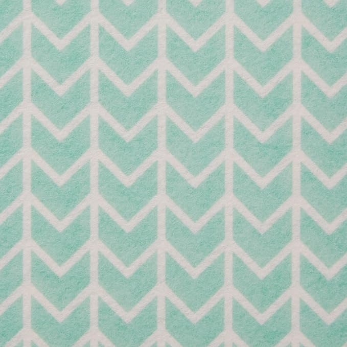 DII Fridge & Shelf Liner Collection Non-Adhesive, Cut to fit, Machine Washable, 12x20, Bright Aqua Herringbone, 2 Piece