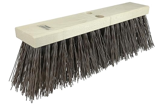 Weiler 42173 18" Block Size, Brown Polypropylene Fill, Street Broom, Natural, Made in the USA