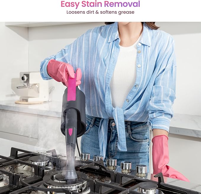 Schenley Steam Mop Cleaner with Detachable Handheld Steamer for Cleaning Hardwood, Laminate Floor, Tiles and Grout, with 14-in-1 Multi-purpose Accessories and Washable Microfiber Pads