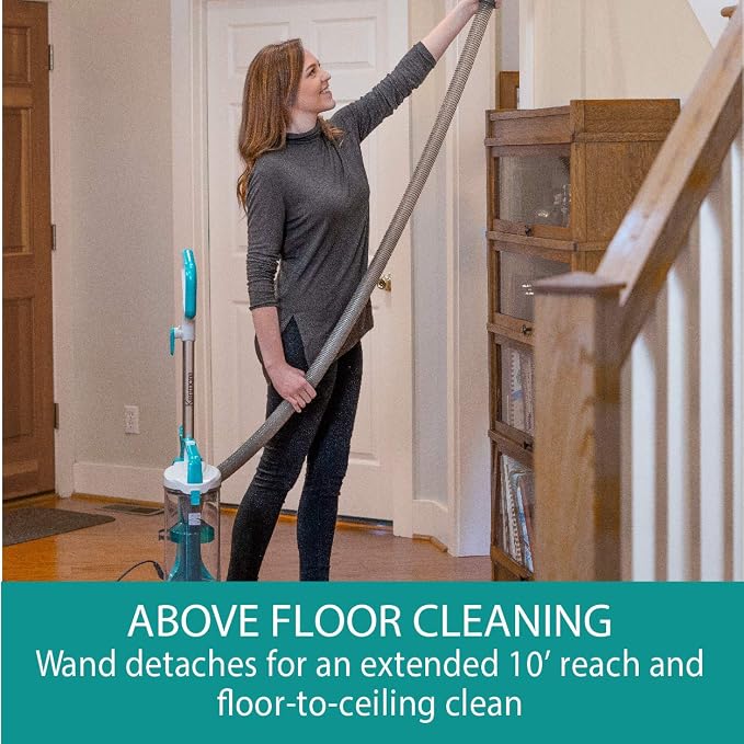 Kenmore DU2012 Bagless Upright Vacuum 2-Motor Power Suction Lightweight Carpet Cleaner with HEPA Filter, 2 Cleaning Tools for Pet Hair, Hardwood Floor, Green