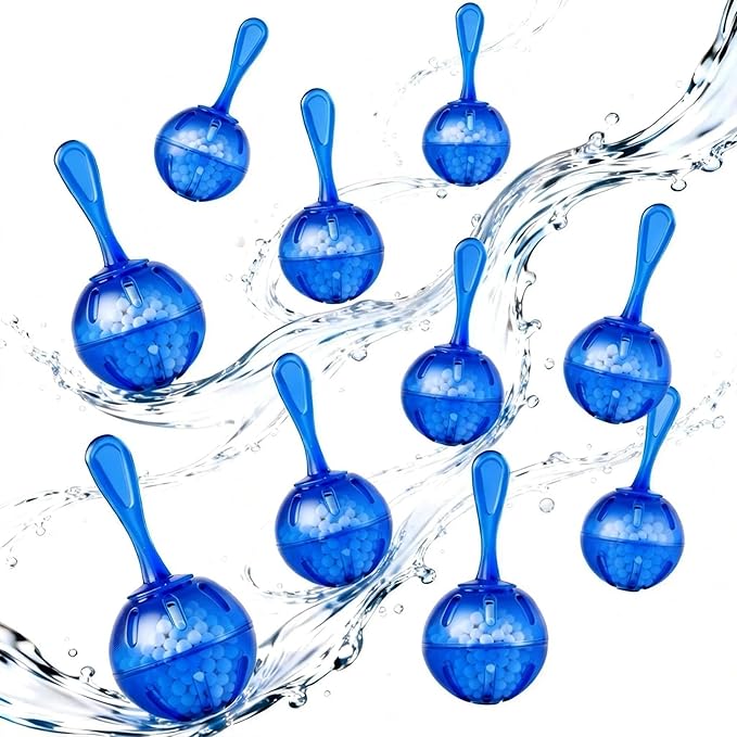 Humidifier Cleaner Ball, 10 Pack, Silver Ion Humidifier Tank Cleaner, Prevents Hard Water Build-up & Mold, Long-Lasting Water Purifier for All-Season Use, Fits Most Humidifiers, Fish Tanks & Vases