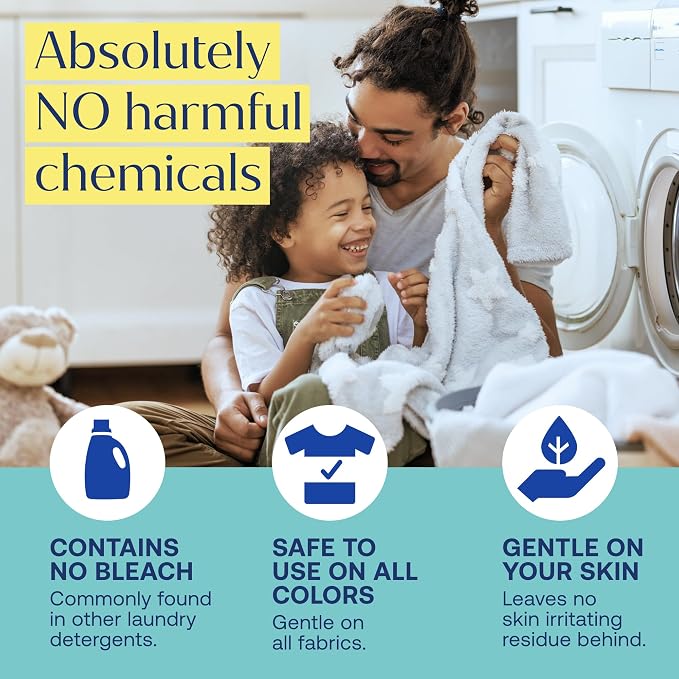 Fab Tab Laundry Detergent Tablets, Clean Ingredients, Sensitive Skin Friendly, Powerful & Gentle Clean, Unscented, Plastic-Free Alternative to Liquids, Laundry Pods and Sheets, 40 Count.