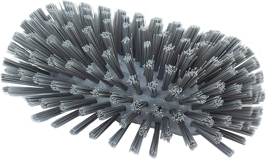 SPARTA Tank and Kettle Scrub Brush Heavy-Duty Tile Brush, Color-Coded and Handle Compatible (Sold Separately) for Optimal Access In Spacious Containers, Plastic, 5.5 X 9.5 Inches, Gray, (Pack of 2)