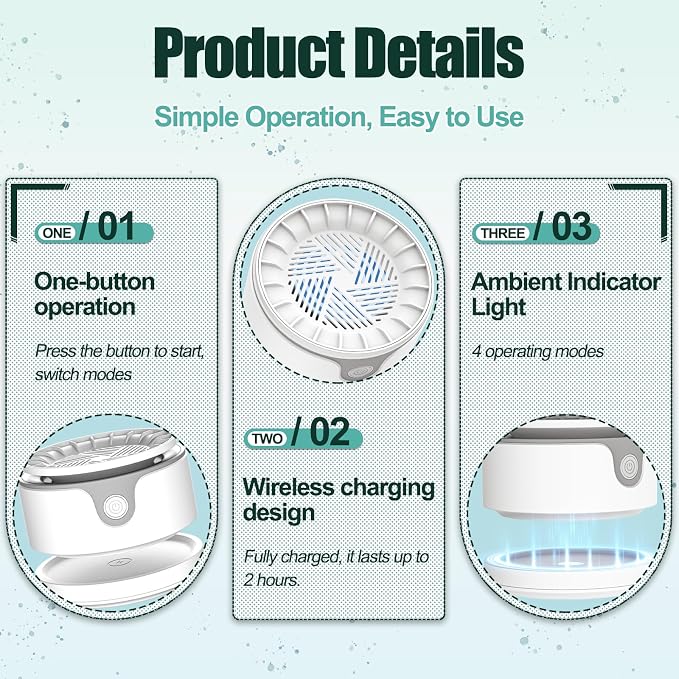 Fruit and Vegetable Washing Machine,Waterproof Fruit and Vegetable Cleaner, Latest Titanium Electrolysis Purification Wireless Charging Suitable for Washing Fresh Produce（White）