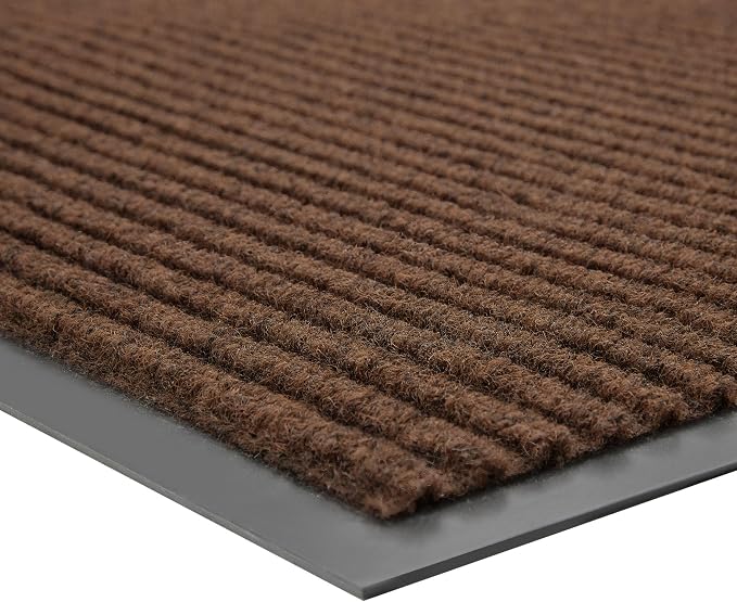 100pointONE Front Door Mat, Heavy Duty Indoor Outdoor Doormat, 60" x 36" Low Profile Outdoor Mats for Home Entrance, Stain and Fade Resistant Welcome Mat Ideal for High Traffic Area, Brown