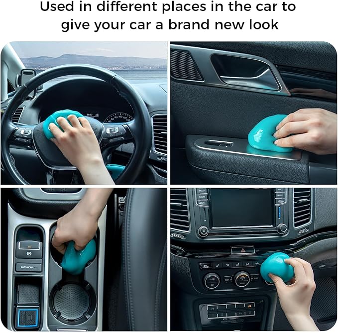 COLORCORAL Mini Vacuum Cleaner and 2Pack Cleaning Gel Universal Dust Cleaner for Car Vent Keyboard
