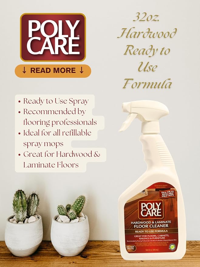 Hardwood Floor Cleaner Refill Spray - 32 oz (2 Pack) - Fresh- Refill for Spray Mops - Residue-Free Floor Cleaning Solution for Wood or Laminate Floors