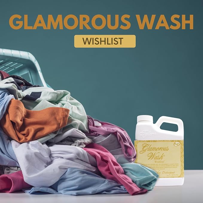 Worldwide Nutrition Bundle: Tyler Glamorous Wash Wishlist Scent Fine Laundry Liquid Detergent - Hand and Machine Washable - 16 oz, 454-gram Container and Multi-Purpose Key Chain