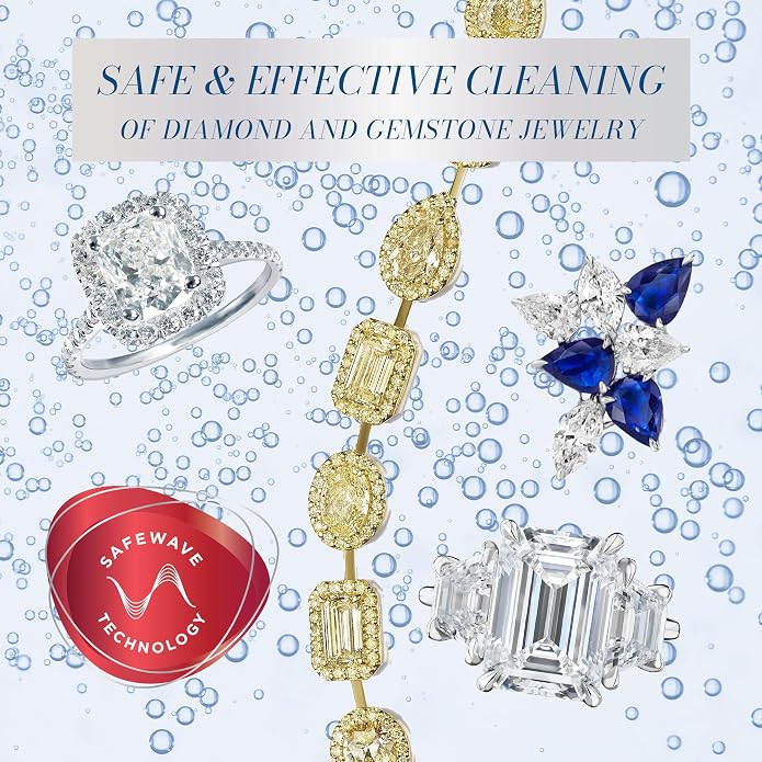 Connoisseurs LaSonic Diamond Dazzler - Includes Sonic Ring Cleaner, Dazzle Drops Advanced Jewelry Cleaner Concentrate, and Cleaning Cloth