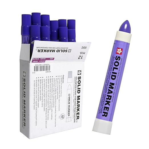 Sakura Solid Paint Markers - Permanent Marker Paint Pens - Window, Wood, & Glass Marker - Purple - 12 Pack