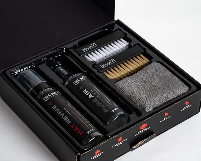 Blackline ELMT Hat Cleaning Kit — 5-in-1 Hat Cleaner for Baseball Caps, Cotton, Wool — Quick-Drying, US-Made, Cleans 50+ Hats