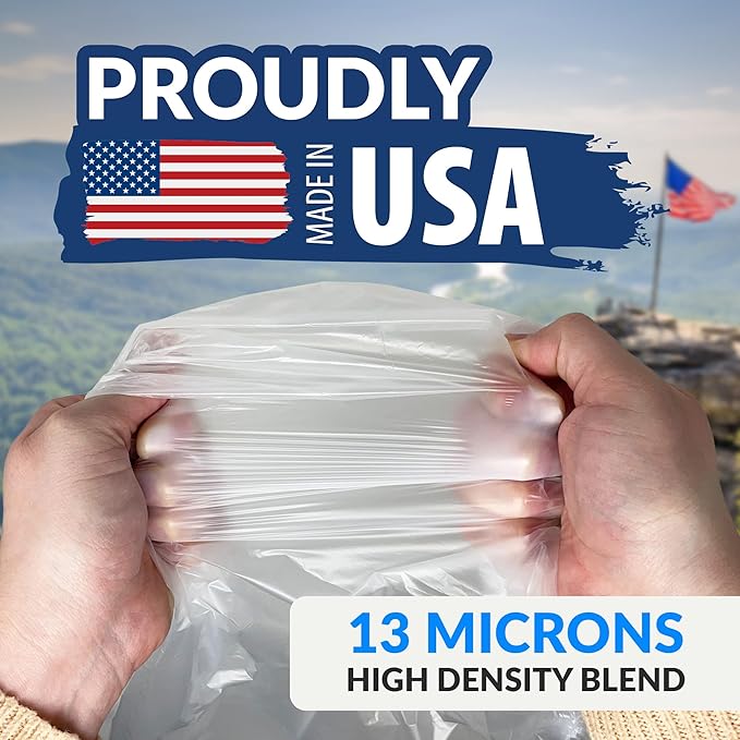 Reli. 40 to 45 Gallon Trash Bags Heavy Duty | 250 Trash Bags | Super Sizeable, Clear, Garbage for Serious Cleanup