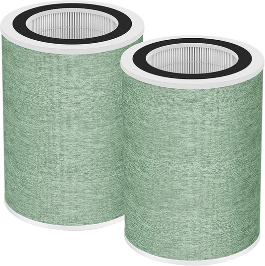 MR7566 Replacement Filter Compatible with MORENTO Air Purifier, 4-in-1 H13 True HEPA Filter for Smoke, Odors, Dust, MR7566-WF Air Filter for Home, 2-Pack