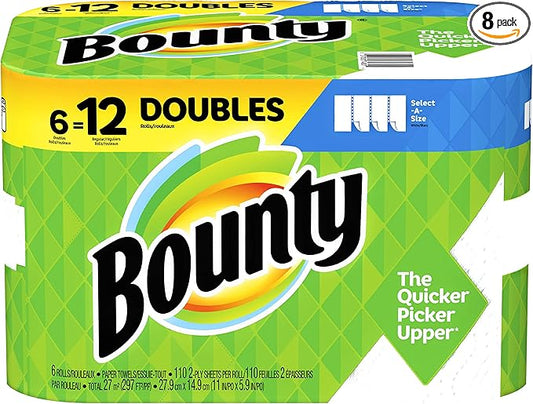 Bounty® Select-A-Size® 2-Ply Paper Towels, 83 Sheets Per Roll, Pack Of 8 Rolls