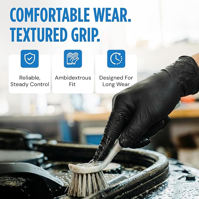 Nitrile Exam Gloves, Latex-Free Powder-Free Non-Sterile Disposable Gloves, For Medical, Cleaning, And Kitchen Prep