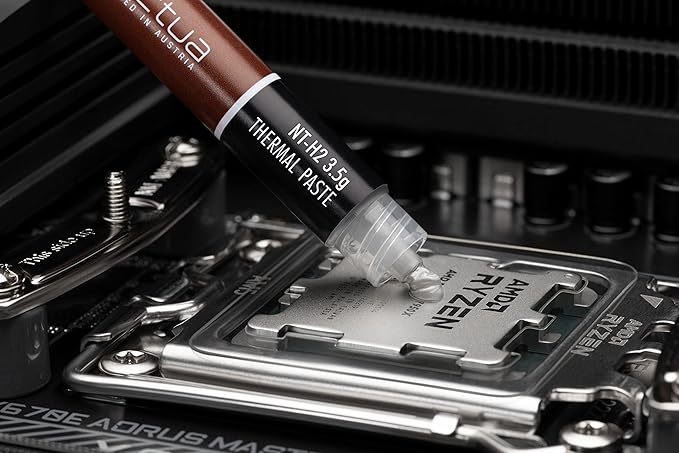 Noctua NT-H2 3.5g AM5 Edition, Pro-Grade Thermal Compound with Thermal Paste Guard for AMD AM5 CPUs incl. 3 Cleaning Wipes (3.5g)