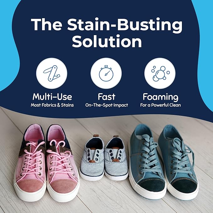 Miss Mouth's Messy Eater 16oz Stain Remover Spray & Messy Steppers Shoe Cleaner - Sneaker Cleaning Kit - Spot Cleaner for Baby Clothes & Shoes