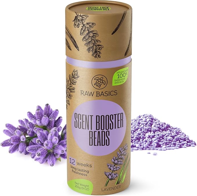 RAW BASICS Scent Boosters for Washer, Lavender Aroma, and Laundry Detergent Sheets, Ocean Breeze Scent