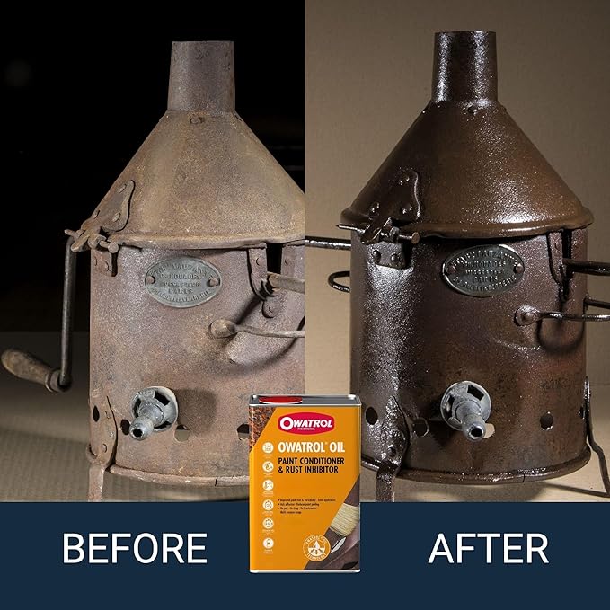 OWATROL Oil Rust Inhibitor for Metal & Paint Conditioner 34 Oz - Prevents Corrosion, Enhances Paint Adhesion, Smooth Application, Heat-Resistant, Ideal for Metal, Wood & Industrial Machinery