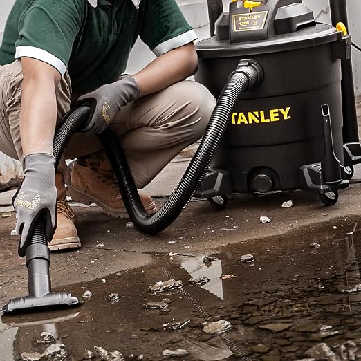 STANLEY 12 Gallon 5.5 Peak HP Wet/Dry Vacuum, 3 in 1 Shop Vacuum Blower,1-7/8"x6 Hose, Range for Garage, Carpet Clean, Workshop with Vacuum Attachments-SL18199P