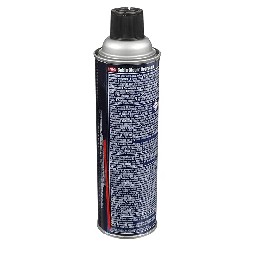 CRC Cable Clean High Voltage Splice Cleaner Plus Heavy Duty Liquid Degreaser, 18 oz Aerosol Can, Clear