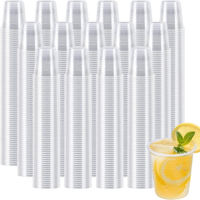 BYSNOW 1500 Pack 3 oz Clear Plastic Cups, Small Bathroom Cups, Disposable Mouthwash Cups, Cold Plastic Drinking Cups for Party, Picnic, Travel, Soda, Juice