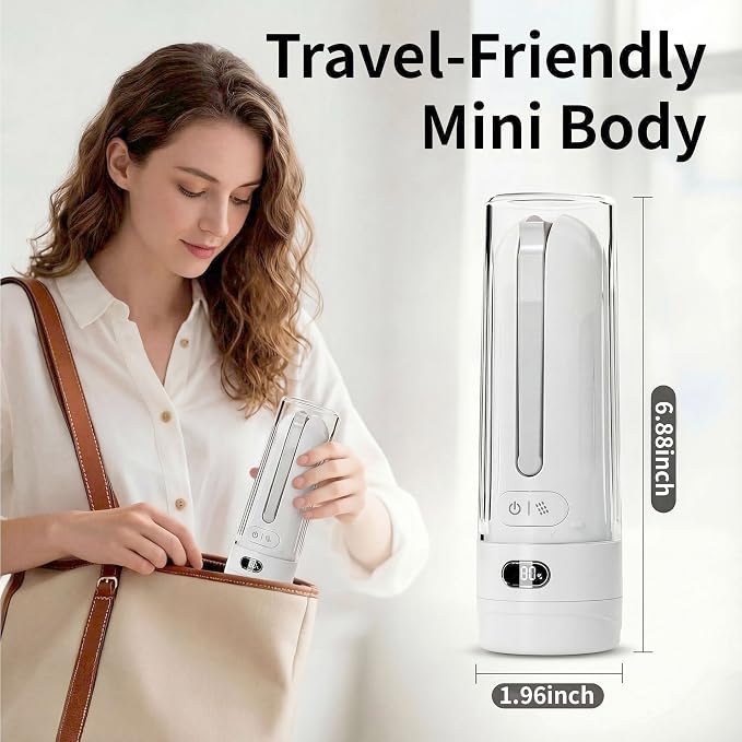 Portable Bidet for Travel, Personal Hygiene Sprayer Bottle for Women Men, Mobile Bidet Portable for Toilet,Electric Handheld High-Pressure Foldable USB-C Battery-Powered（White）