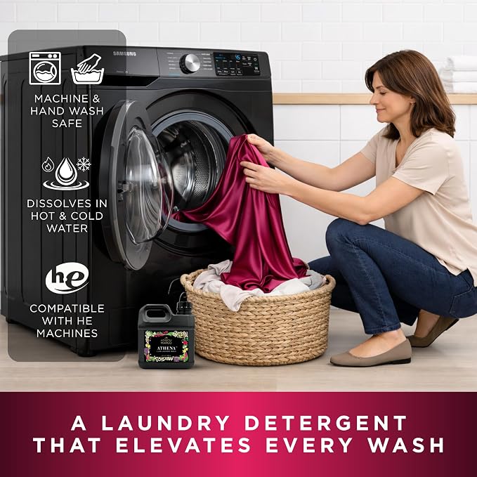 Athena Laundry Detergent 32 oz Liquid Soap, Non Toxic Laundry Detergent