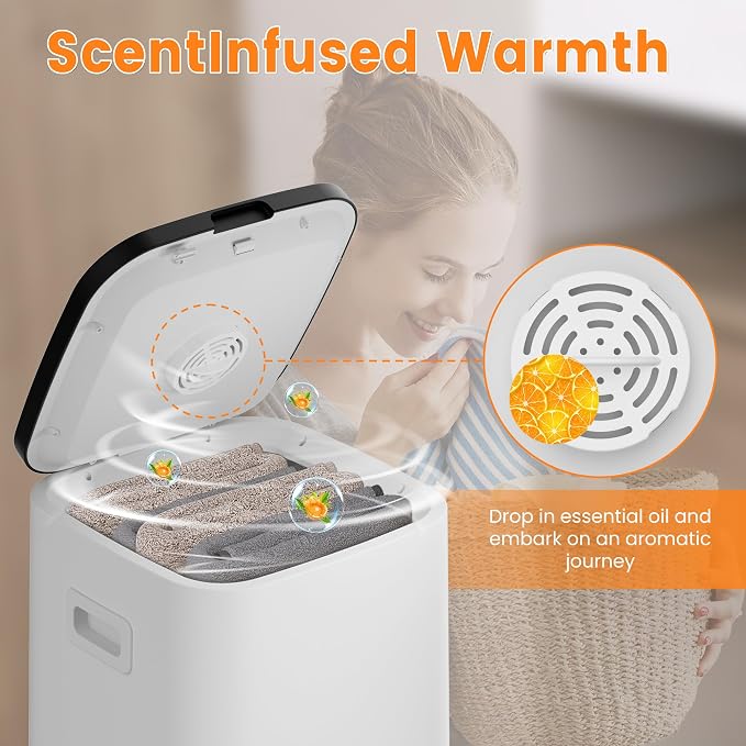 STARLEAD Heated Towel Warmers for Bathroom - 22L Large Towel Warmer Bucket, Auto Shut Off, Fits Up to Two 40"X70" Oversized Towels, Bathrobes, Blankets