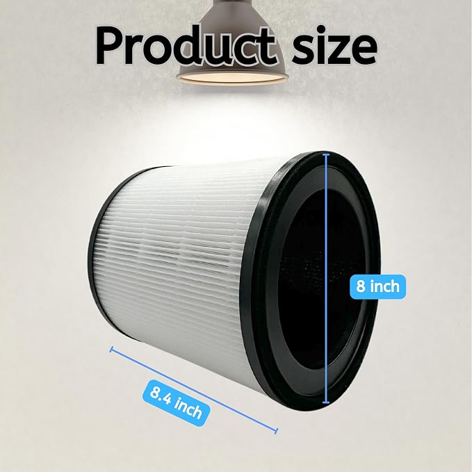 Nispira MAF-03 Filter Replacement for Miko Ibuki L Air Purifier 3-in-1 True HEPA, 2 Packs