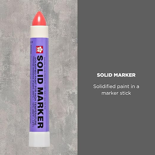 Sakura Solid Paint Markers - Permanent Marker Pens - Window, Wood & Glass Marker - Red Paint - 12 Pack