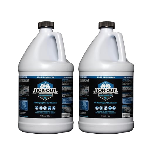 NOK OUT Odor Remover, Pet Deodorizer and Cleaning Spray, Made in the USA, 1 Gallon, 2-Pack