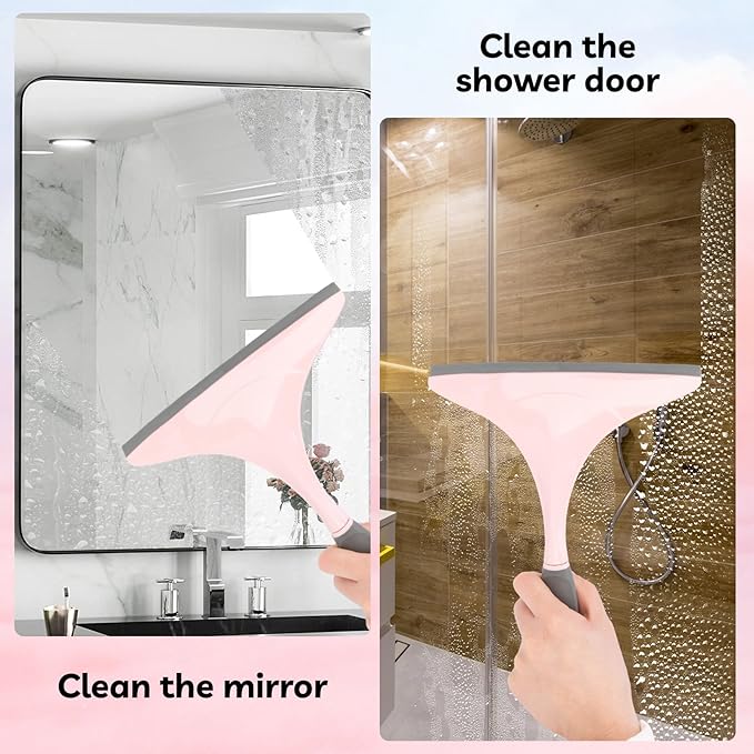 CALBEAU Toilet Brush, 2 Pack Toilet Scrubber Brush and Holder Set Bathroom Accessories, 14 Pcs Bathroom Cleaning Kit, Pink Toilet Bowl Brush and Holder with 5 Brush for Bathroom Bathtub Washbasin