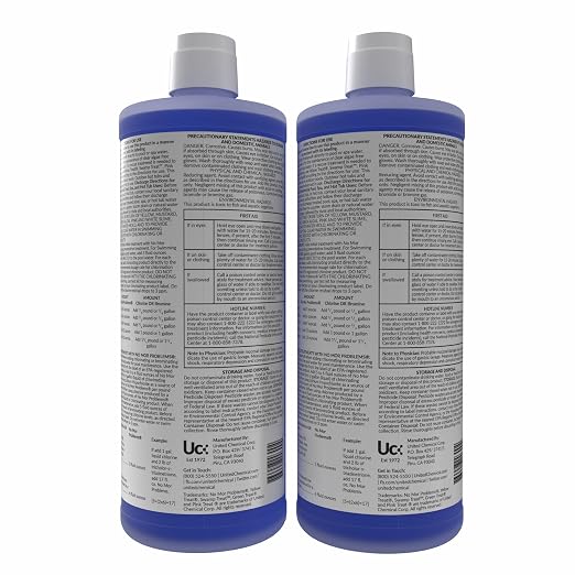 United Chemical No Mor Problems Preventative Pool Algaecide & Water Clarifier - Non-Staining, pH Independent Algae Prevention, 1 Quart (2-Pack)