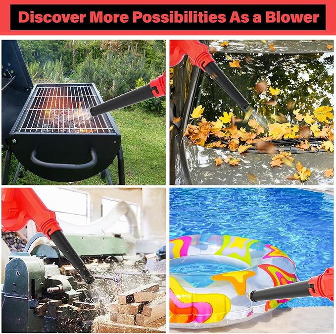 Dinftin Electric Diatomaceous Earth Duster Compatible for Milwaukee 18V Battery(Battery Not Included), Garden Dust Applicator with 1L Capacity and 7.5" Nozzle, Versatile Leaf Blower & Powder Sprayer