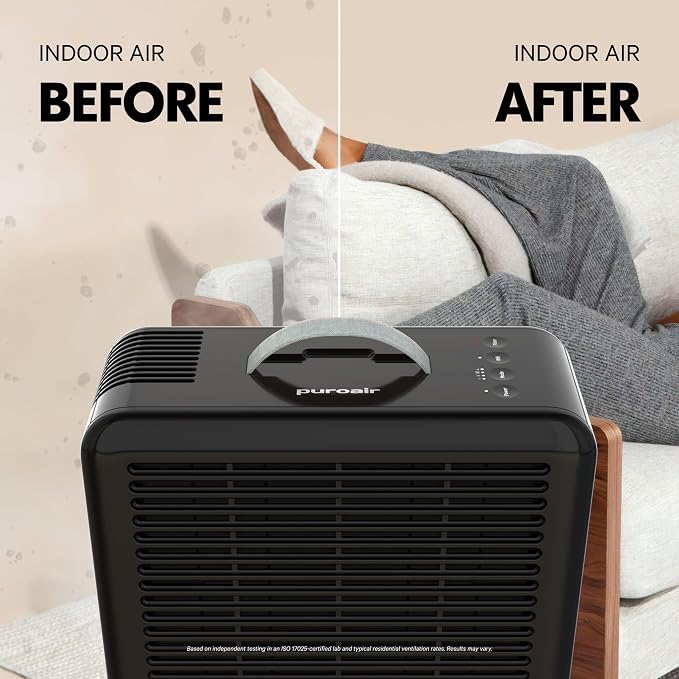 PuroAir Air Purifier 100i Smart HEPA Air Purifiers for Home Pets - Portable Small Air Purifier Filters up to 550 Ft² of Pollutants, Smoke, Pollen, Dust - Room Air Purifiers for Bedroom, Office (2PK)