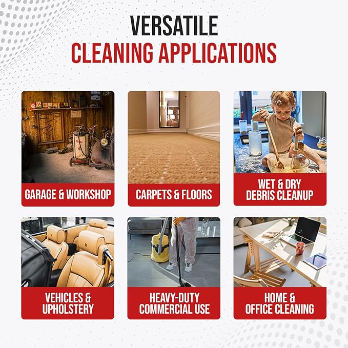 MP Maresh Products Vacuum Hose Replacement Compatible with Shop Vac Style Wet Dry Vacuum Cleaner - Crushproof Dust Collection Hose for Industrial and Commercial Use with Suction Control - 20' x 1-1/4"