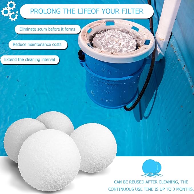 Compatible with Reusable Scum Oil Absorbing Sponge for Hot Tub, Spa, Swimming Pool, 4 Pack